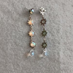 Rhinestone Sun Dangle Earrings